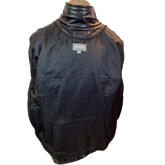 Wilsons Leather Black Leather Mens 2X Moto Jacket With Zip Out Thinsulate Insula - Picture 13 of 16